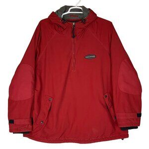 Abercrombie & Fitch Mens Red 1/4 Zip Jacket XL Performance Gear Nylon Polyester